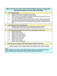 Pembayaran di kaunter ptgs & pejabat daerah dan tanah (pdt). Manual Pembayaran Cukai Tanah Secara Online2009 Pdf