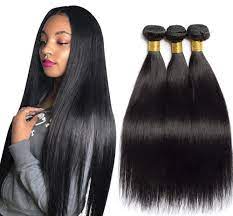nomo Brazilian Virgin Straight Human Hair Bundles 14 16 18 Inch For Black  Women 100% Unprocessed 3 Bundles Virgin Human Hair Straight Extension  Natural Black Color 14 16 18 Inch Straight Hair