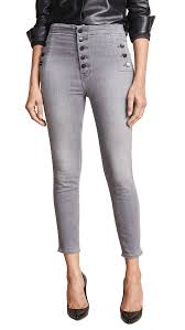 Shop j brand natasha jeans online. J Brand Natasha Sky High Crop Skinny Jeans In Pearl Grey Modesens