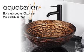 aquaterior tempered glass round vessel