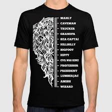 beard growth chart t shirt by pringpetungg