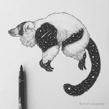 Ink Drawings Of Astral Animals In 2020 Animal Drawings Animals Drawings