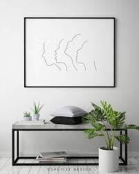 Black And White Line Art Abstract Abstract Face Printable Minimalist Woman Profile Art Line Drawing Wall Gallery Prints Black White Illustration Poster Fine Digital Print Black And White Artwork Etsy Art Prints Abstract Faces