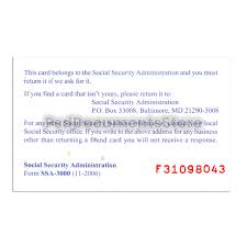 Social security card template front and back. Social Security Card Template Psd Documents Store