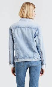 Ex Boyfriend Zip Sleeve Trucker Jacket Medium Wash Levi S Us