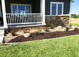 Add Curb Appeal To Your Lawn By Crating A Flower Bed With Stone Edging Rock Mulch An Outdoor Landscape Design Stone Landscaping Small Front Yard Landscaping Explore why these 20 landscaping ideas with rocks will rock your front yard and backyard.