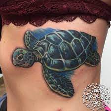 Sea turtle cover up tattoo. Atomic Lotus Tattoo Here S A Sea Turtle Cover Up Piece For Client