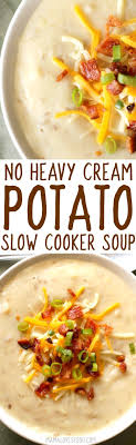 No Cream No Gluten This Came Out Amazing Crock Pot Baked Potato Soup Paleorecipe Slow Cooker Soup Slow Cooker Potato Soup Baked Potato Soup Recipe