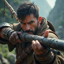 SeaArt AI ،medieval archer wearing a bow and ready to fight، مولد مجاني للفن