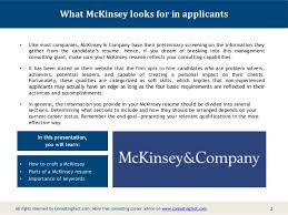Mckinsey Resume Sample