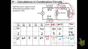 combination circuit calculations