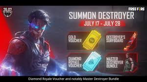 1x diamond royale voucher and 1x weapon royale voucher. Garena Free Fire How To Get Free Master Destroyer Bundle In Split Second Facebook