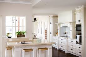 Clean Country Style Kitchen Design In White Theme With White Cabinets And Black Pulls And Unique Country Style Kitchen Modern Country Kitchens Country Kitchen