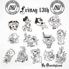 This east hollywood tattoo shop is home to s ix talented tattoo artists with ranging styles that include stellar black and grey portraiture. Friday The 13th Tattoo Flash April 13th North Hollywood Tattoo Shop Facebook