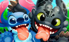 Discover the magic of the internet at imgur, a community powered entertainment destination. Wallpaper Kawaii Alien Cartoon Crossover Stitch Cute Stitch Toothless 1238x765 Wallpaper Teahub Io