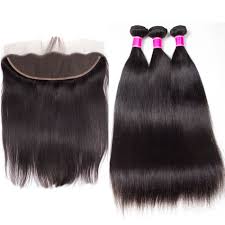 Brazilian straight virgin hair weave. Brazilian Straight Virgin Hair 4 Bundles With Lace Frontal Recool Hair
