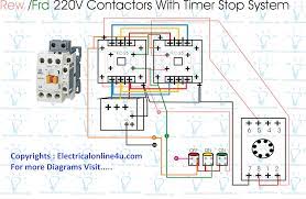 Timer and contactor r relay diagram / how to install 3 phase timer. Forward Reverse Starter With Timer 3 Phase Motor Wiring Diagram Electricalonline4u