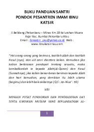 Check spelling or type a new query. Pdf Buku Panduan Santri Pondok Pesantren Imam Ibnu Katsir Ridho Abdillah Academia Edu