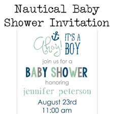 Plan your baby shower and invite your guests with a free or premium digital invitation from evite. Free Nautical Baby Shower Invitations Cutesy Crafts