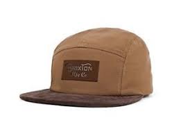 Brixton Cavern 5 Panel Hat Leather Strap Brown Leather Baseball Cap Hats For Men Five Panel Cap