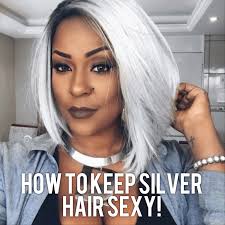 A blue rinse for grey hair. How To Keep Silver Hair Or Gray Hair From Yellowing Keep It Sexy