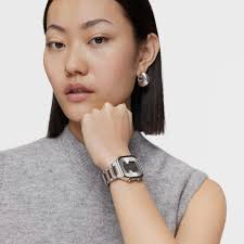 Reloj Tous digital con brazalete de acero SS y acero IPRG rosado D-BEAR  3000134700