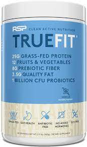 As a good rule of thumb, a true meal replacement shake should include between 20 and 30 grams of protein powder and at least 10 grams of fiber, which helps you feel fuller and more satisfied for longer which can go a long way for weight management. Amazon Com Rsp Truefit Protein Powder Meal Replacement Shake For Weight Loss Grass Fed Whey Organic Real Food Probiotics Mct Oil Non Gmo Gluten Free No Artificial Sweeteners 2 Lb Vanilla Health Personal Care