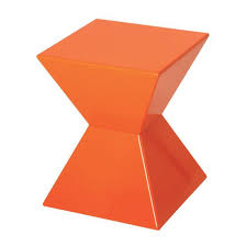 Edge Funky Orange High Gloss Lacquered End Table End Tables Side Table Coffee And End Tables