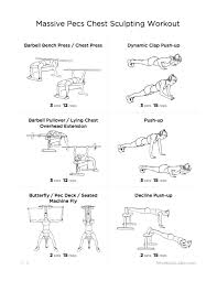 gym chest workout chart pdf kayaworkout co