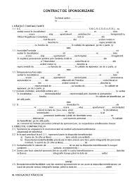 Sponsorizarea Model Contract Clauze Obligatorii Si Facilitati