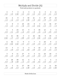 The Multiplying And Dividing By 3 A Math Worksheet From The Mixed Operations Multiplication Facts Worksheets Multiplication Facts Multiplication Facts Tricks