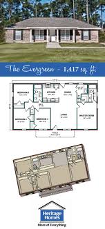 This farmhouse design floor plan is 1500 sq ft and has 4 bedrooms and has 2.5 bathrooms. The Evergreen I Heritage Homes Craftsman House Plans House Plans One Story Floor Plans Ranch