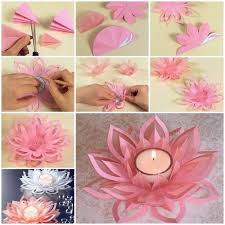 Check spelling or type a new query. Creative Diy Paper Lotus Candlestick Project Video Included Paper Lotus Paper Flowers Paper Crafts Diy