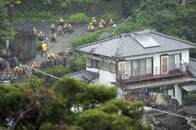 2014年 7月 に 長野県 木曽郡 南木曽町 を襲った土石流による被害と復旧作業の様子. Yrtxdige1s2sm
