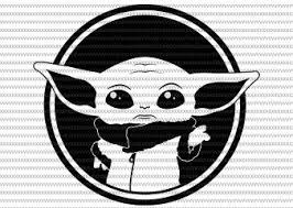 Baby Yoda Svg The Mandalorian The Child Baby Yoda Png Star Wars Svg Png The Child Png T Shirt Design For Sale In 2020 Star Wars Decal Star Wars Silhouette Yoda Png