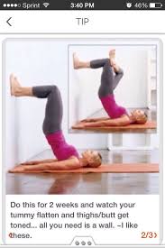 Get Great Thighs And Abs In Just Two Weeks No Lunges Involved I Ve Tried It It Works Easy Workouts Wall Workout Exercise