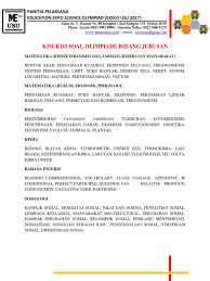Maybe you would like to learn more about one of these? Kisi Kisi Soal Olimpiade Usu 2018 Jawabanku Id