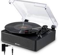Amazon.com: Vangoa Vinyl Record Player with 2 Built-in Speakers, Wireless  Belt Drive Turntable Support 3 Speed 3 Size, AUX-in, Headphone, RCA ...