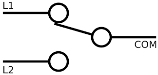 A relay is an electrically operated switch that is typically used to control high power circuits. File Spdt Switch Svg Wikipedia