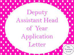 Check spelling or type a new query. Assistant Deputy Head Of Year Application Covering Letter Supporting Statement Teaching Resources