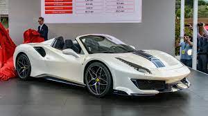 The 488 pista spider is a rear wheel drive pininfarina designed convertible/cabriolet motor vehicle with a mid mounted engine, manufactured by ferrari. Ferrari 488 Pista Drops Its Top At Pebble Beach Concours