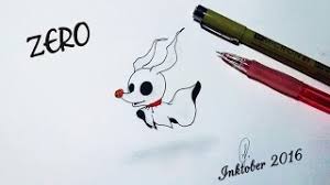 Unfinished nightmare before christmas drawing. Inktober 2016 Nightmare Before Christmas Drawing Zero Youtube