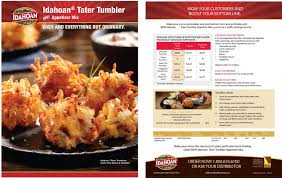 How much do idahoan foods employees make? Idahoan Foods 2970000390 Appetizer Tater Tumbler Mix Complete Walmart Com Walmart Com