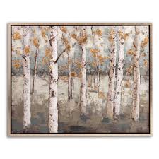 Framed Birch Tree Wall Art Amongst The Birch Trees Framed Canvas Art 30 X38 Champagne Beige Patton Wall Decor Canvas Frame Canvas Wall Art Tree Canvas