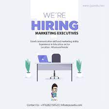 We Are Hiring Marketing Executives! Hurry Up! The Best Package Is Offered |  Recruitment Poster Design, Hiring Marketing, Marketing Poster
