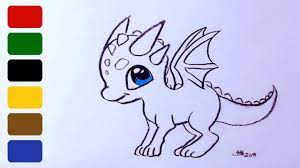 Adorable cute baby dragon drawings. Drawing Easy Cute Baby Dragon Novocom Top