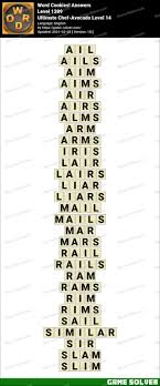 Word Cookies Ultimate Chef Avocado Level 14 Answers Game Solver