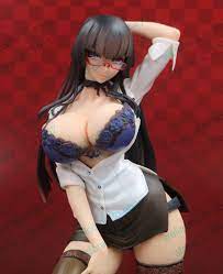 Anime illustration big brxxst secretary uniform castoff girl 1/6 PVC figure  | eBay
