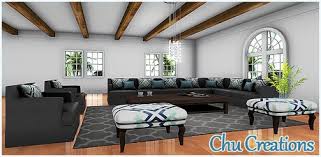 Gently flared armrests and distinctive piping in crisp white enhance this living room set richly tailored effect. Second Life Marketplace Charcoal Living Room