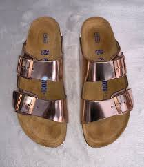 Birkenstock Soft Footbed Vs Regular Birkenstock Arizona Soft Footbed Leather Size 39 Width Narrow Color Metallic Copper Good Condition Birkenstock Birkenstock Arizona Birkenstock Sandals